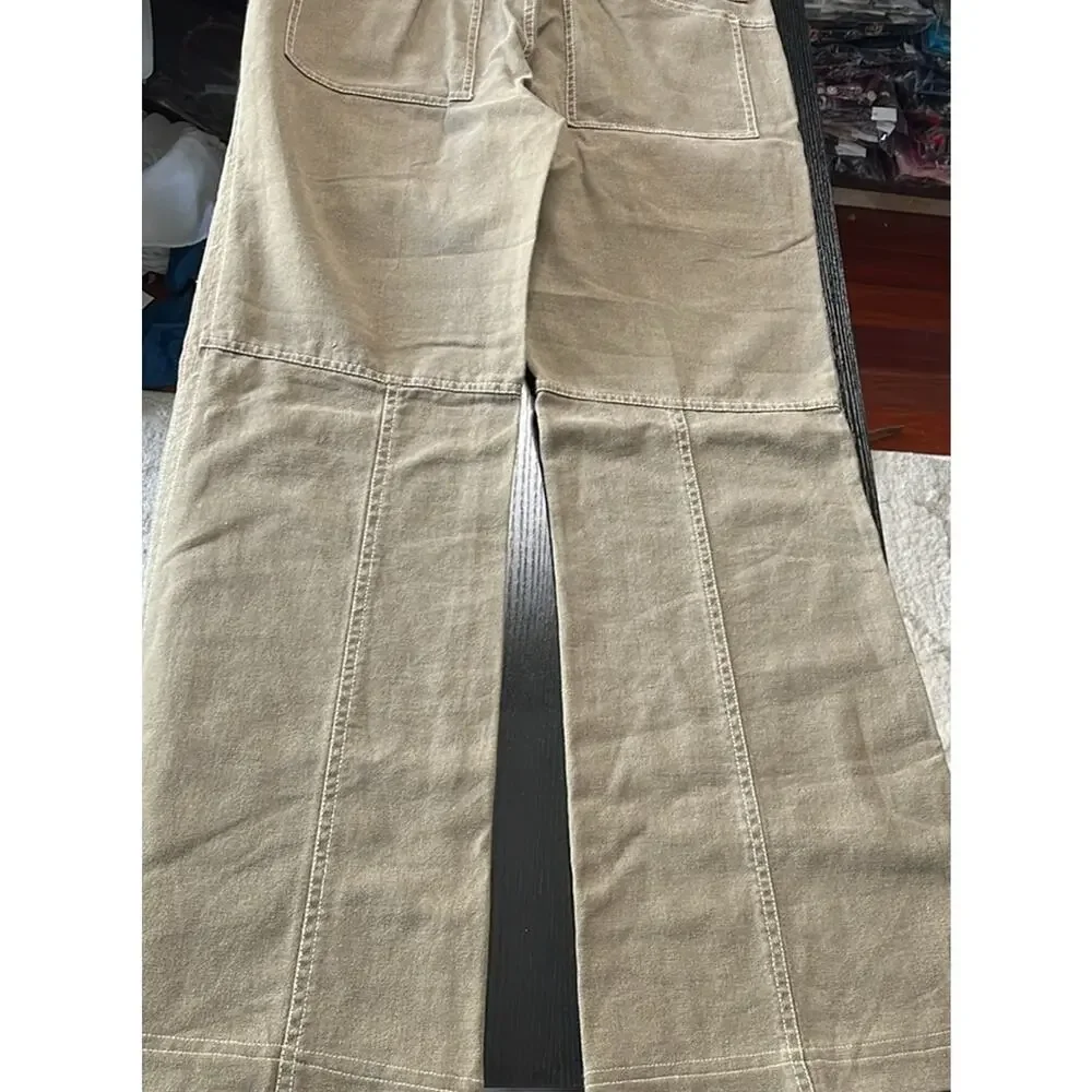 Vintage Y2K linen blend low waisted boot cut trousers